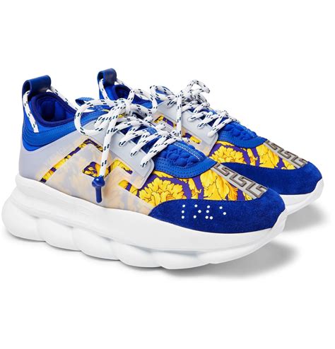 versace shoes chain reaction red white and blue|cheap Versace chain reaction sneakers.